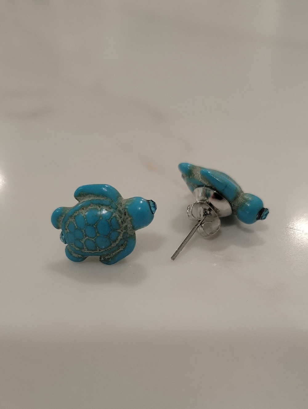 Turquoise Turtle Stud Earrings